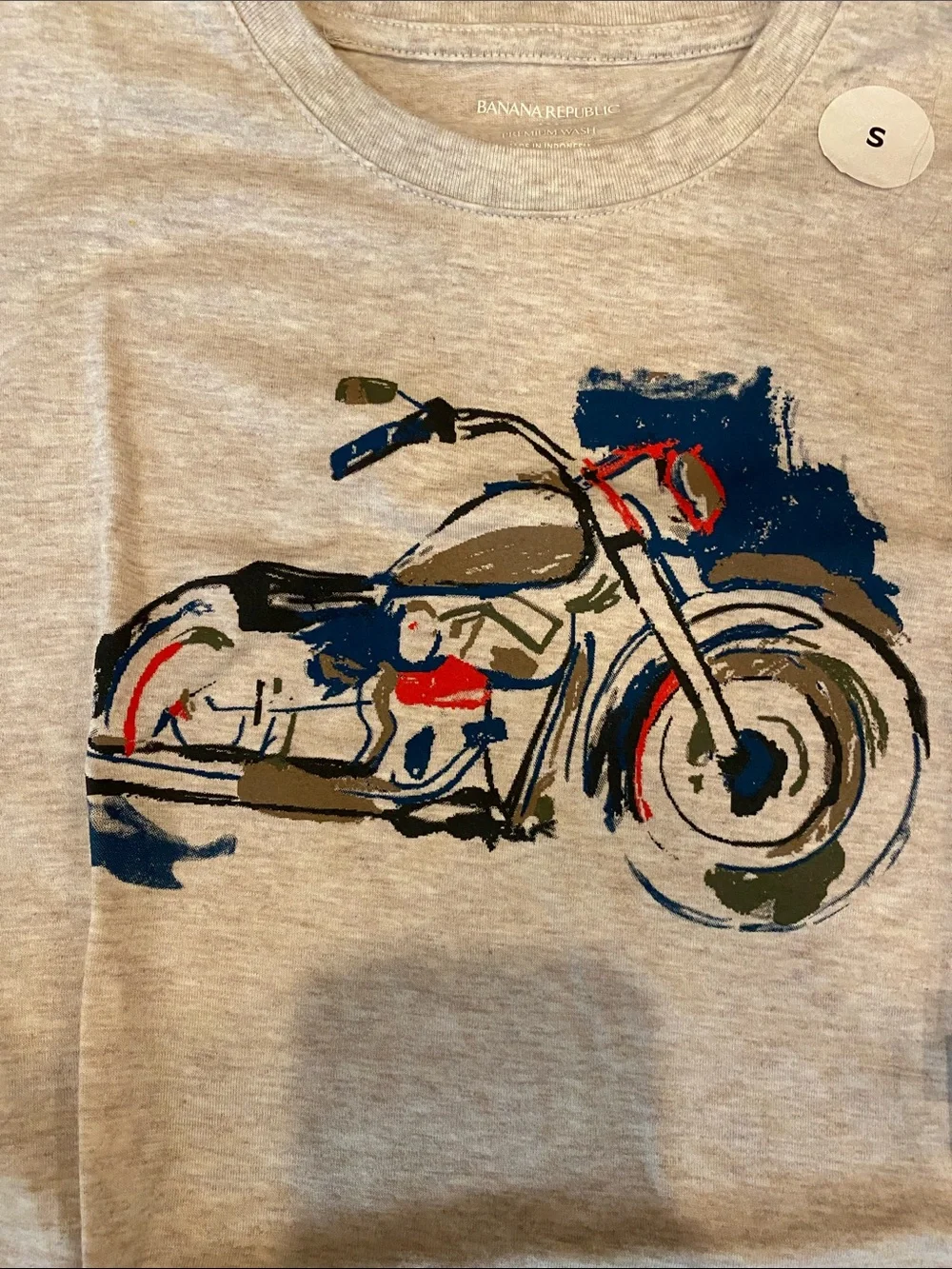 NWT Banana Republic  Short Sleeve Tee with Motorcycle Graphic